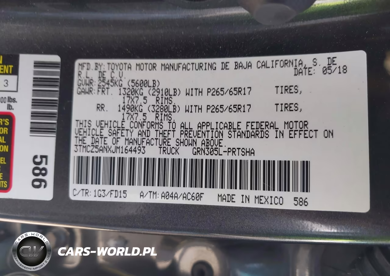 2018 Toyota Tacoma Trd Sport VIN:3TMCZ5ANXJM164493 - 9
