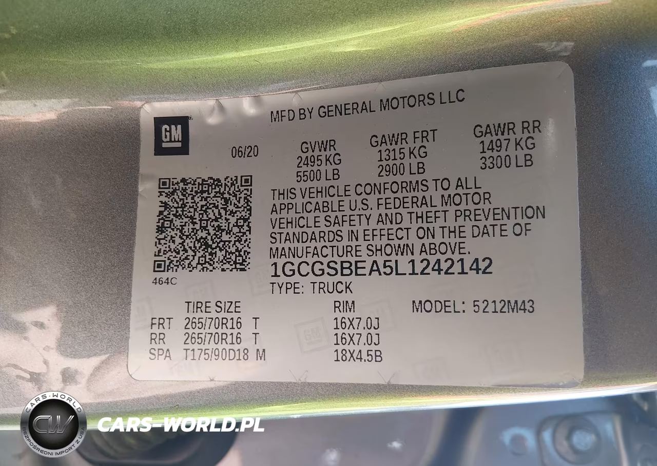 2020 Chevrolet Colorado 2Wd Short Box Wt VIN:1GCGSBEA5L1242142 - 9