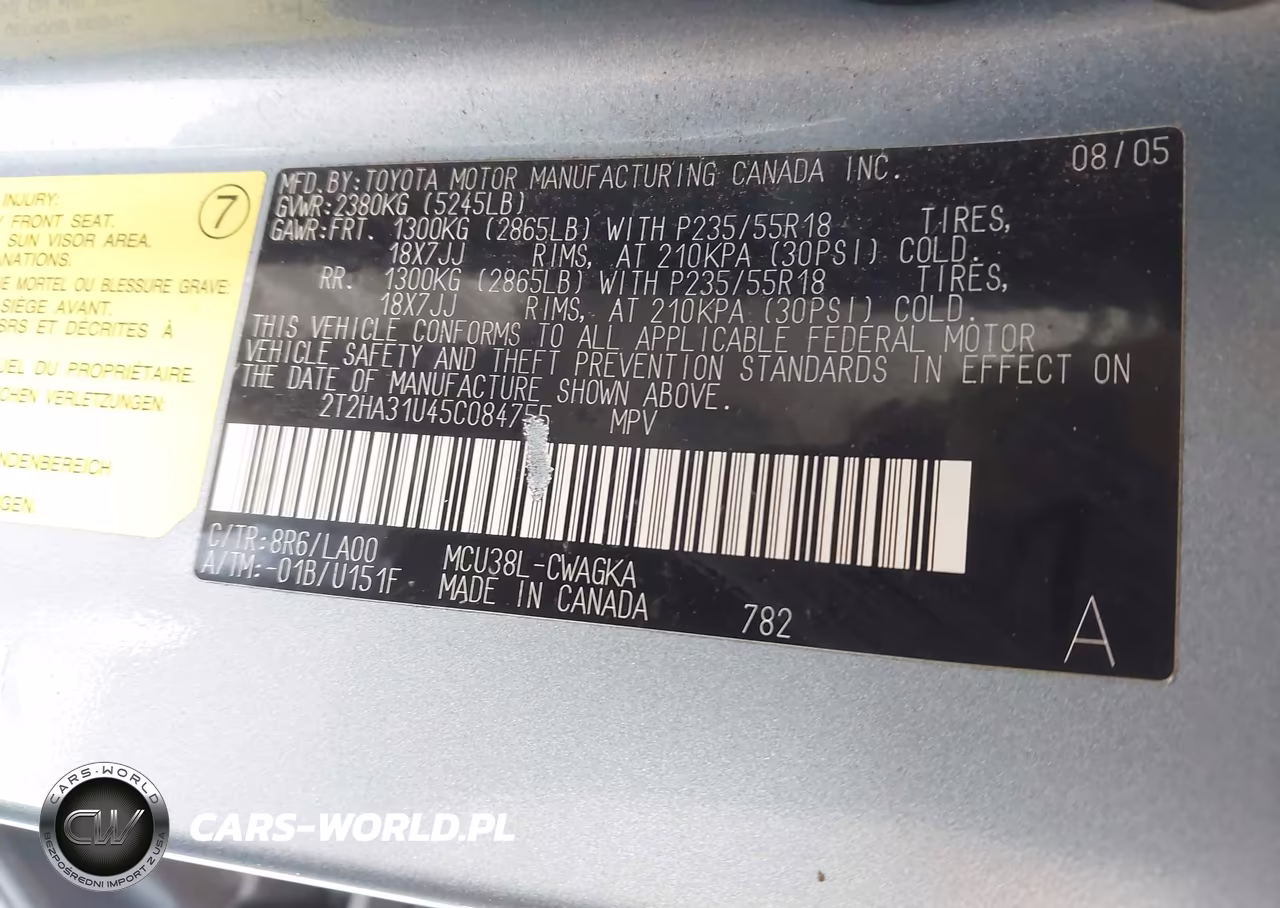 2005 Lexus Rx 330 VIN:2T2HA31U45C084755 - 9