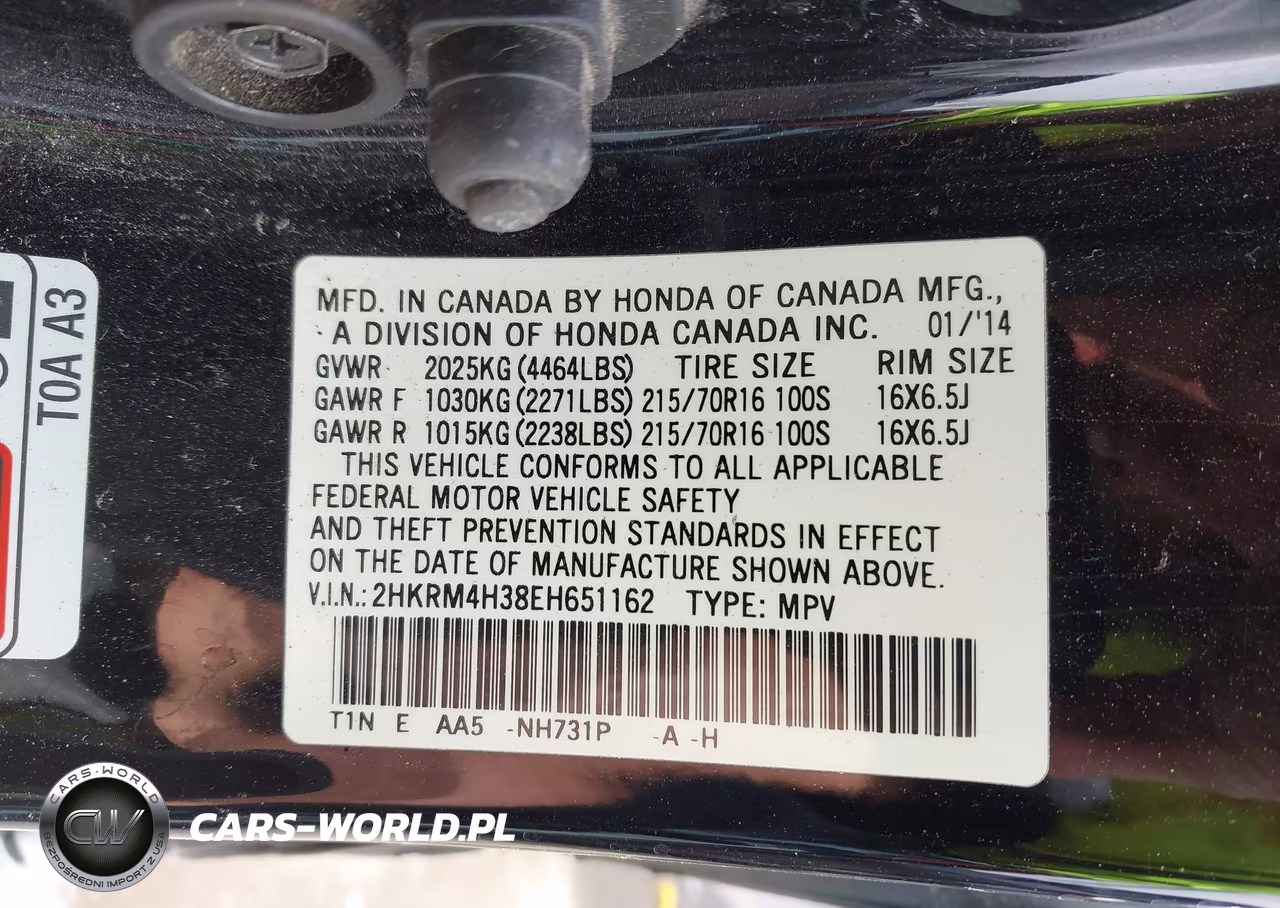 2014 Honda Cr-V Lx VIN:2HKRM4H38EH651162 - 9