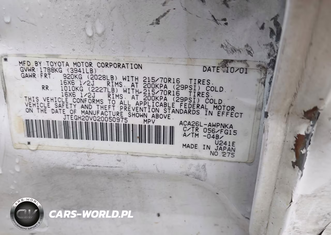 2002 Toyota Rav4 VIN:JTEGH20V020050975 - 9