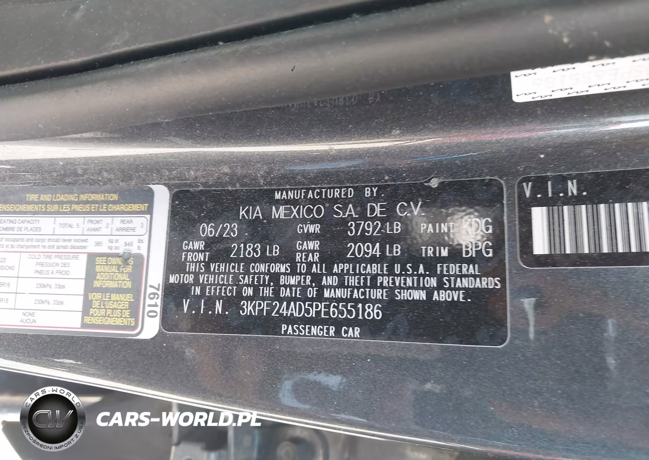 2023 Kia Forte Lxs VIN:3KPF24AD5PE655186 - 9