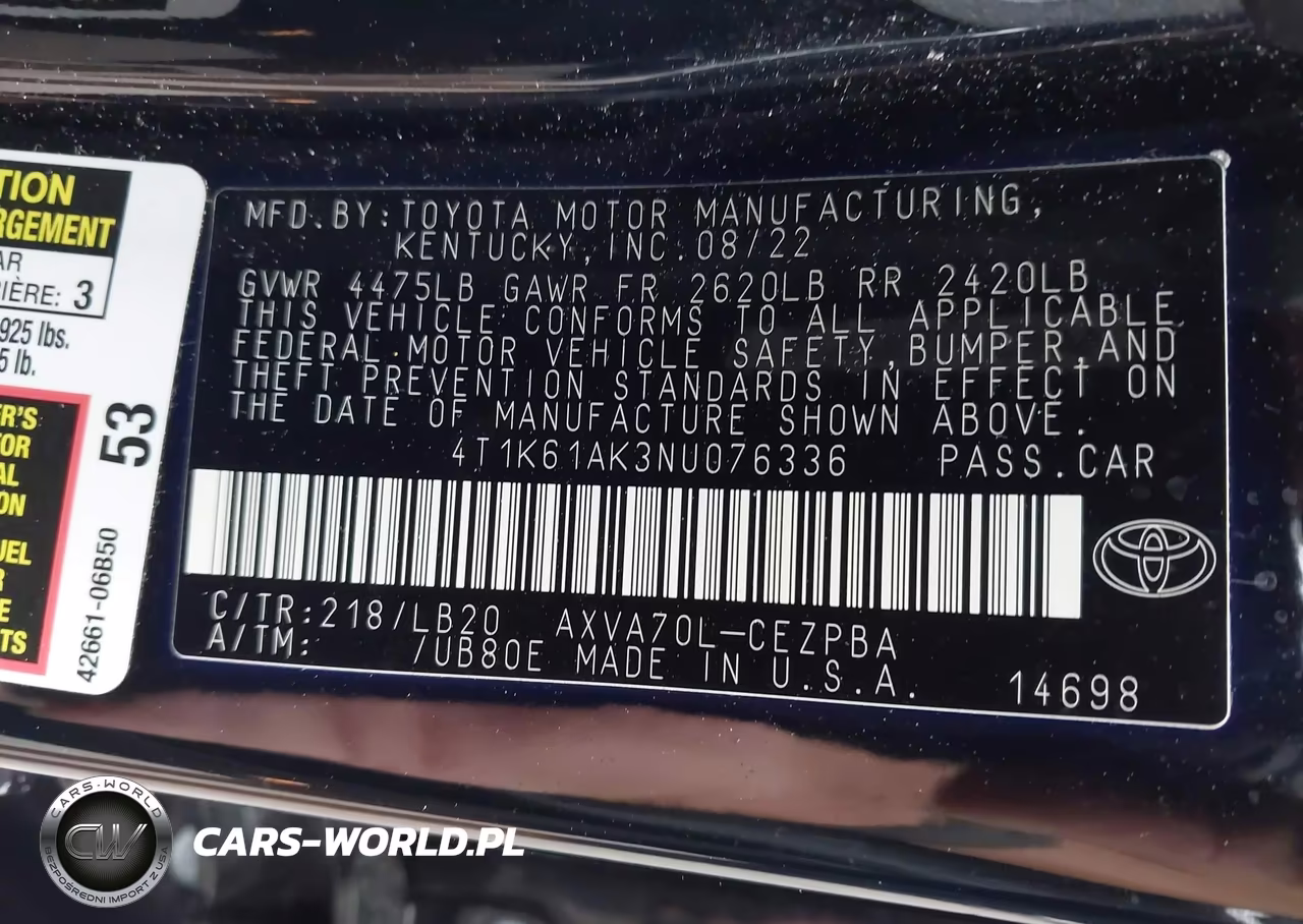 2022 Toyota Camry Xse VIN:4T1K61AK3NU076336 - 9