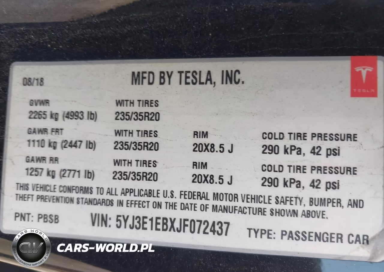 2018 Tesla Model 3 Long Range-Performance VIN:5YJ3E1EBXJF072437 - 9