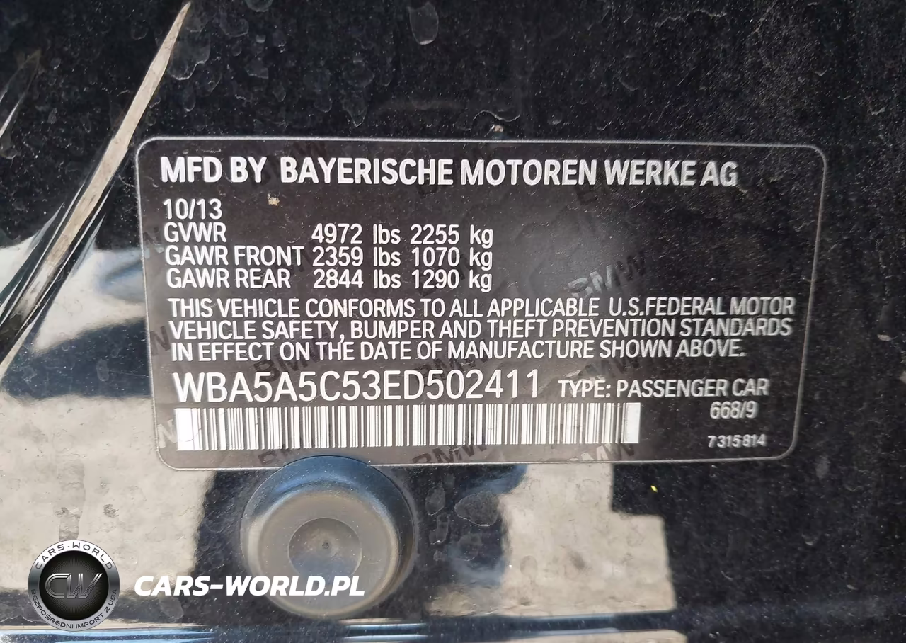 2014 BMW 528I VIN:WBA5A5C53ED502411 - 9