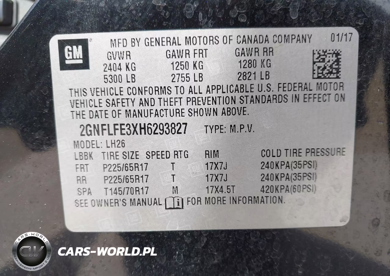 2017 Chevrolet Equinox Lt VIN:2GNFLFE3XH6293827 - 9