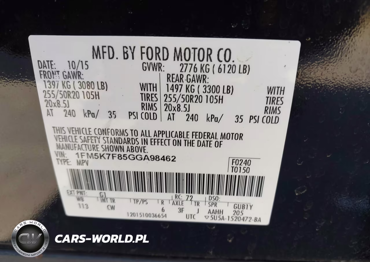 2016 Ford Explorer Limited VIN:1FM5K7F85GGA98462 - 9