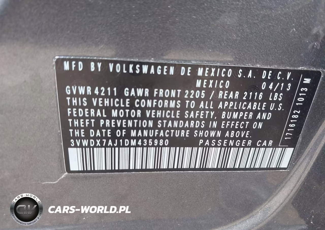 2013 Volkswagen Jetta 2.5L Se VIN:3VWDX7AJ1DM435980 - 9