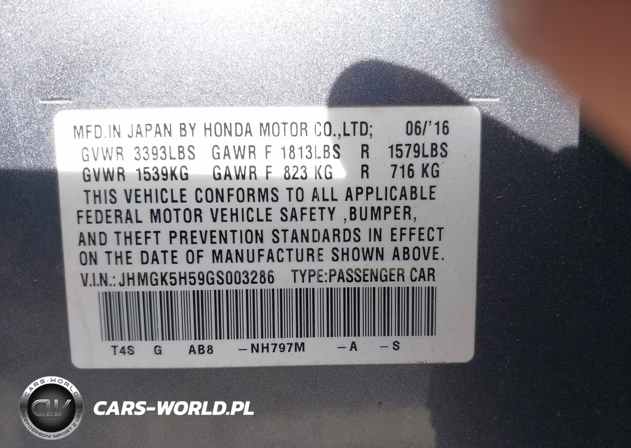 2016 Honda Fit Lx VIN:JHMGK5H59GS003286 - 9