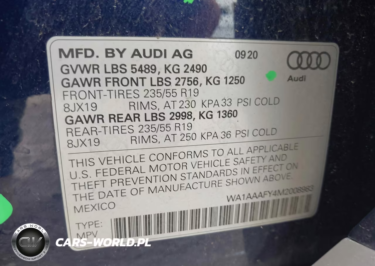 2021 Audi Q5 Premium 45 Tfsi Quattro S Tronic VIN:WA1AAAFY4M2008983 - 9
