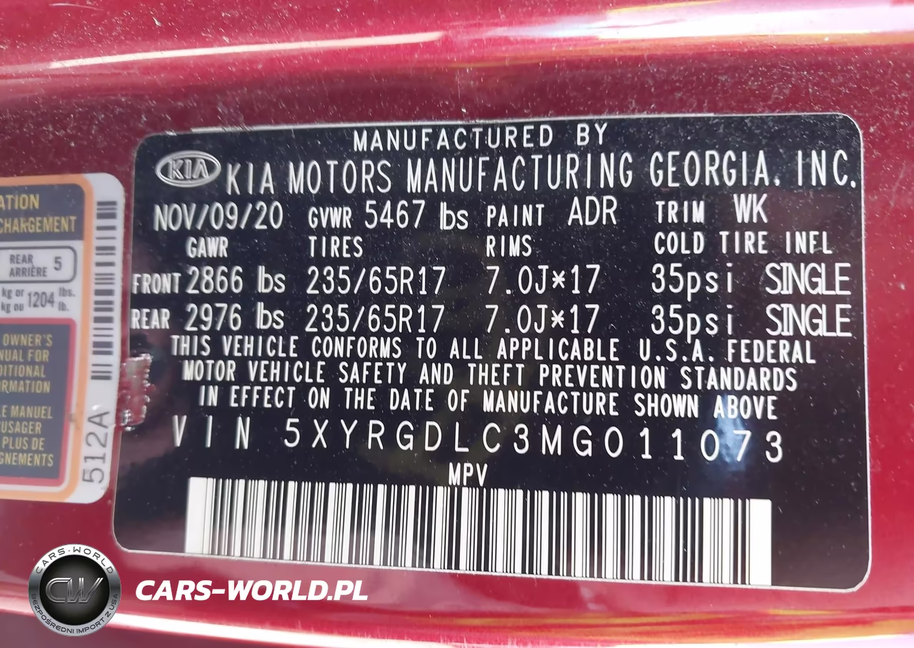 2021 Kia Sorento Lx VIN:5XYRGDLC3MG011073 - 9
