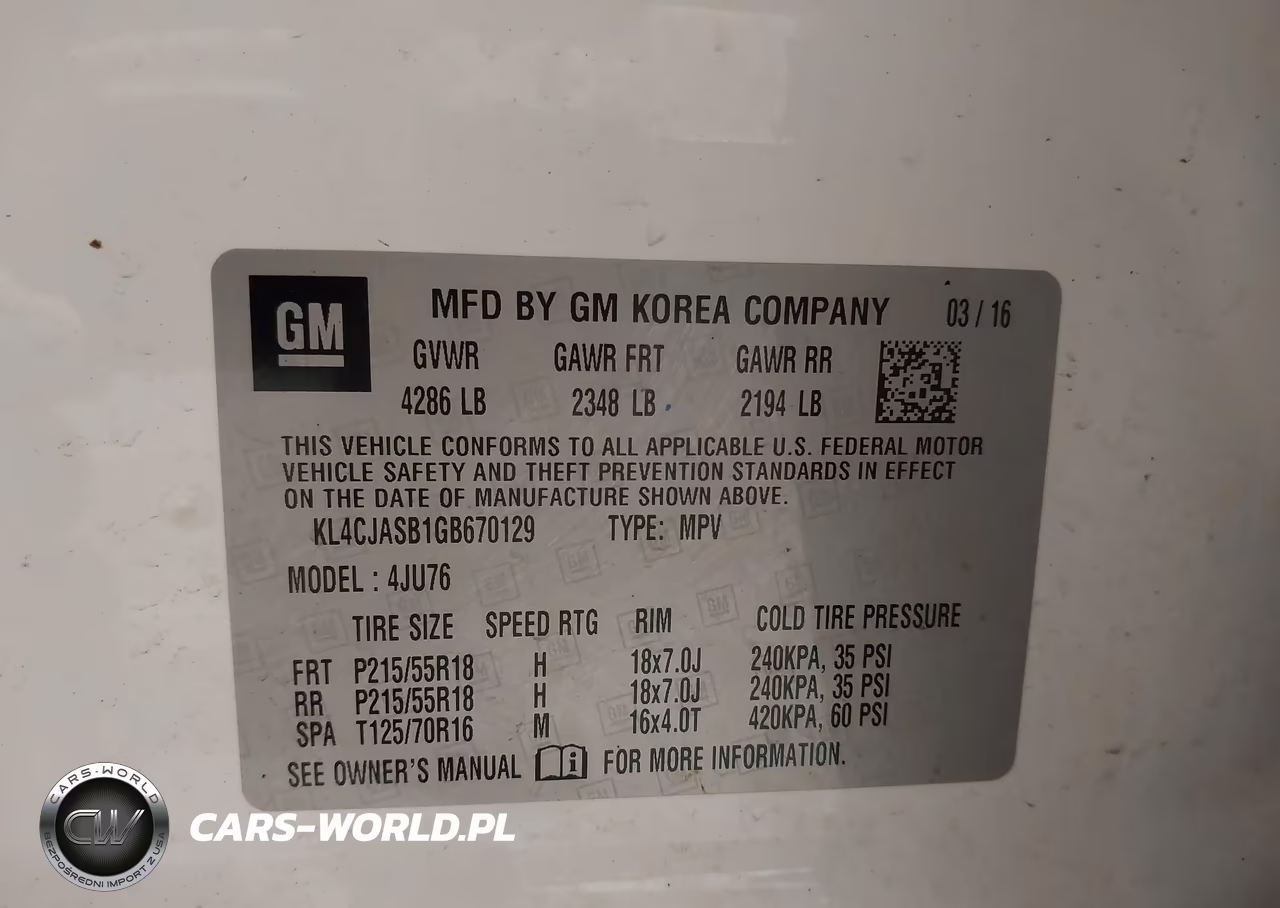 2016 Buick Encore VIN:KL4CJASB1GB670129 - 9