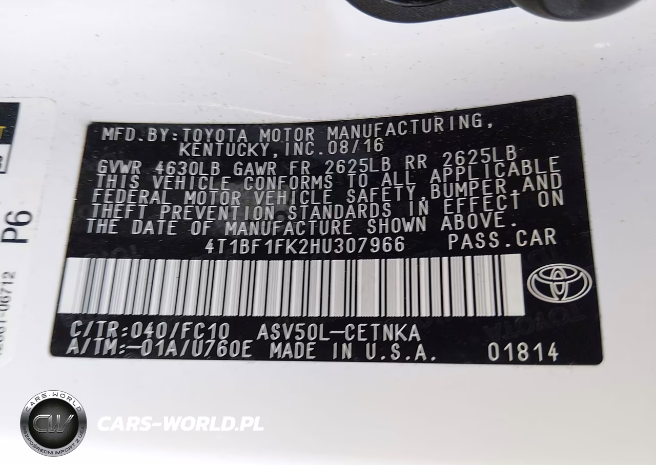 2017 Toyota Camry Le VIN:4T1BF1FK2HU307966 - 9