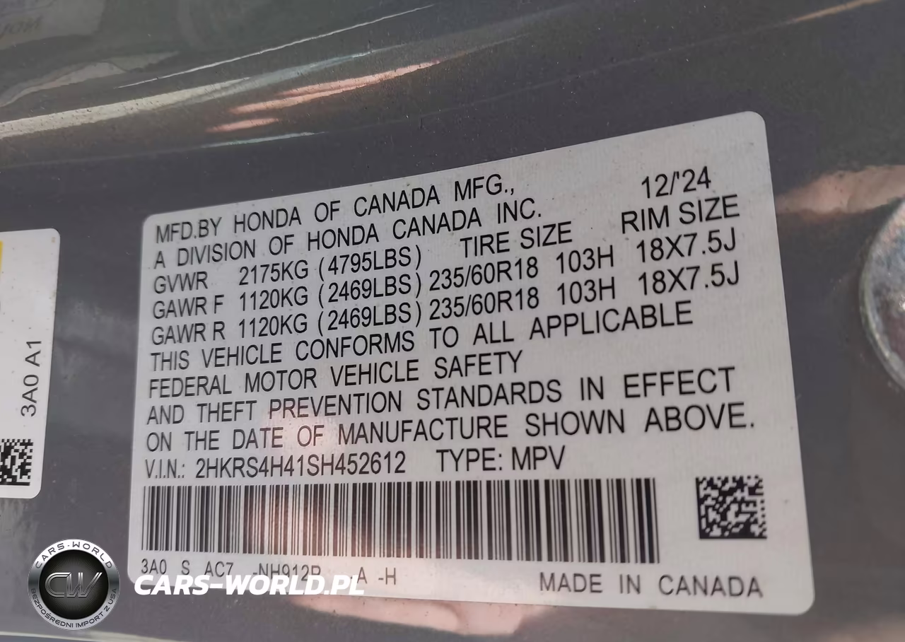 2025 Honda Cr-V Ex Awd VIN:2HKRS4H41SH452612 - 9