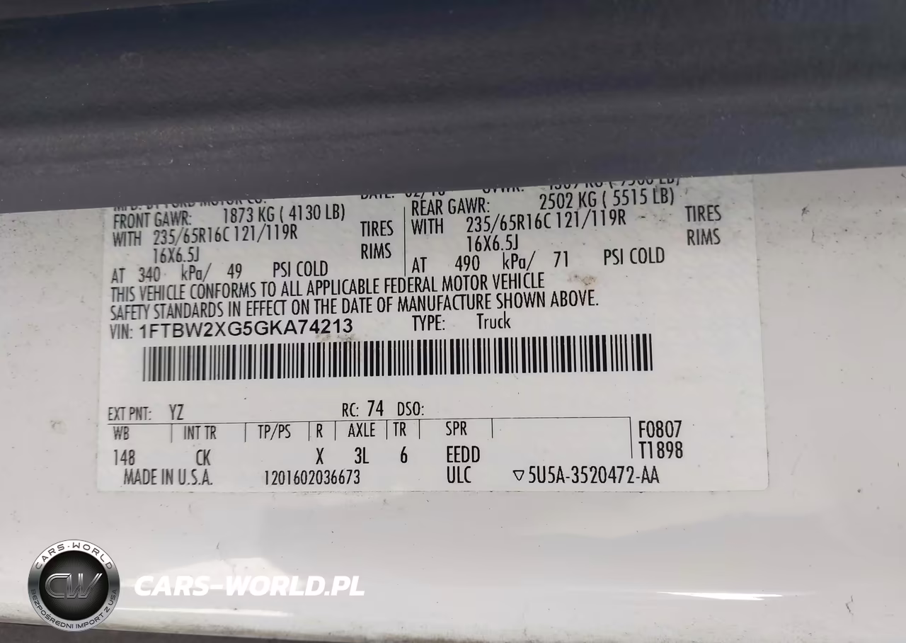 2016 Ford Transit-350 VIN:1FTBW2XG5GKA74213 - 9