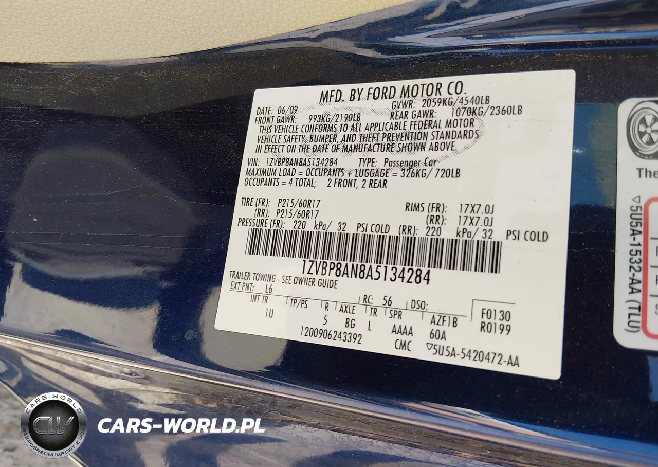 2010 Ford Mustang V6-V6 Premium VIN:1ZVBP8AN8A5134284 - 9