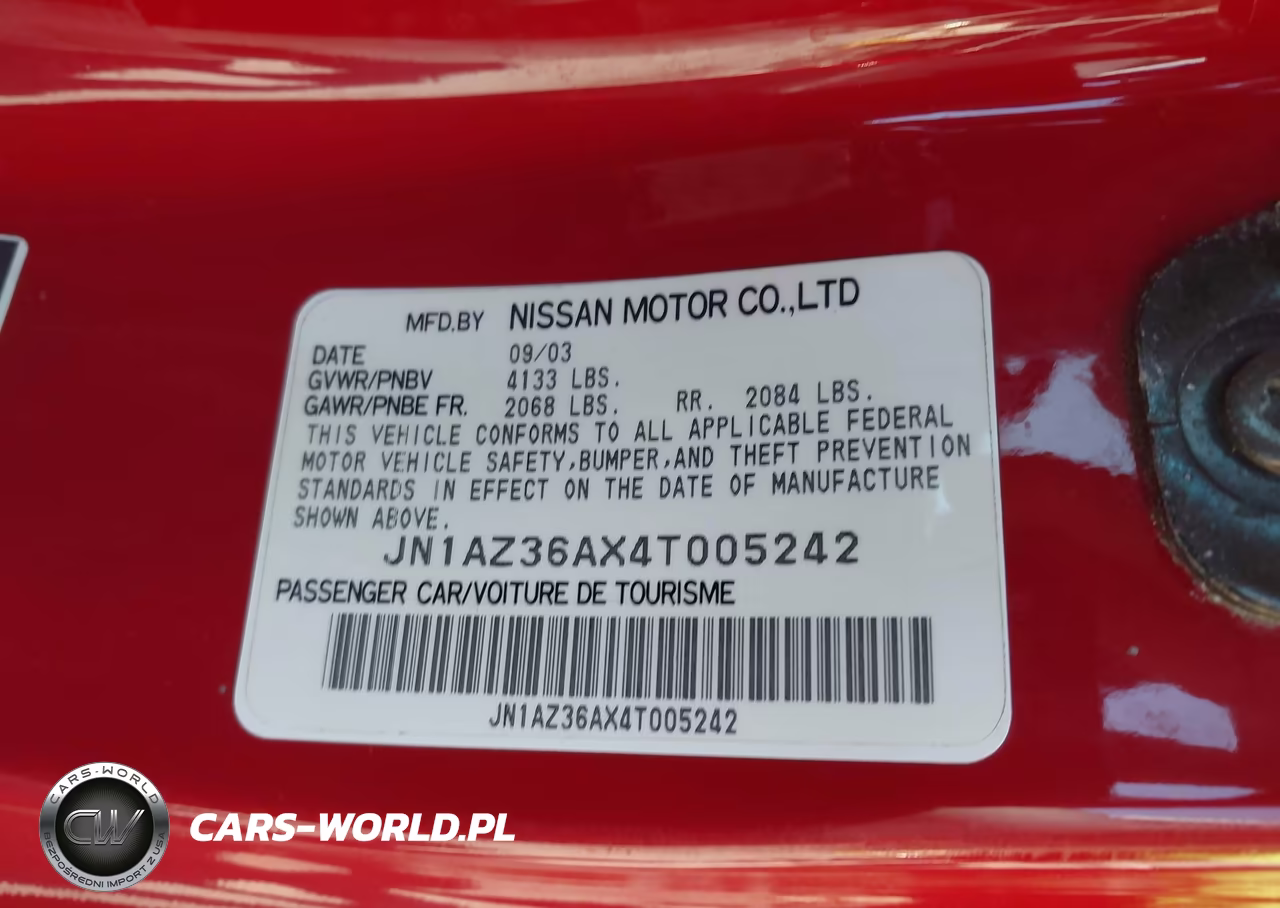 2004 Nissan 350Z Touring VIN:JN1AZ36AX4T005242 - 9