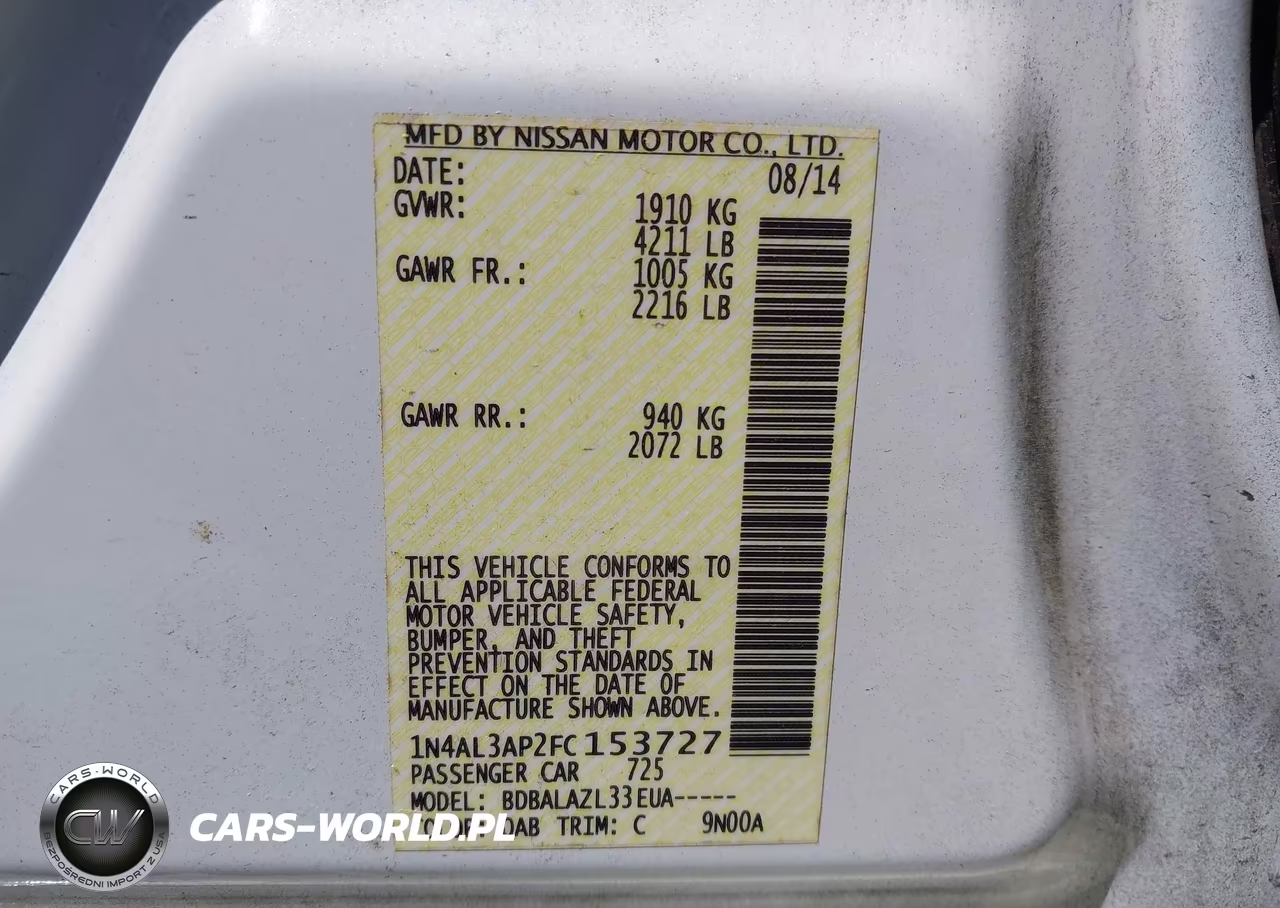 2015 Nissan Altima 2.5 VIN:1N4AL3AP2FC153727 - 9