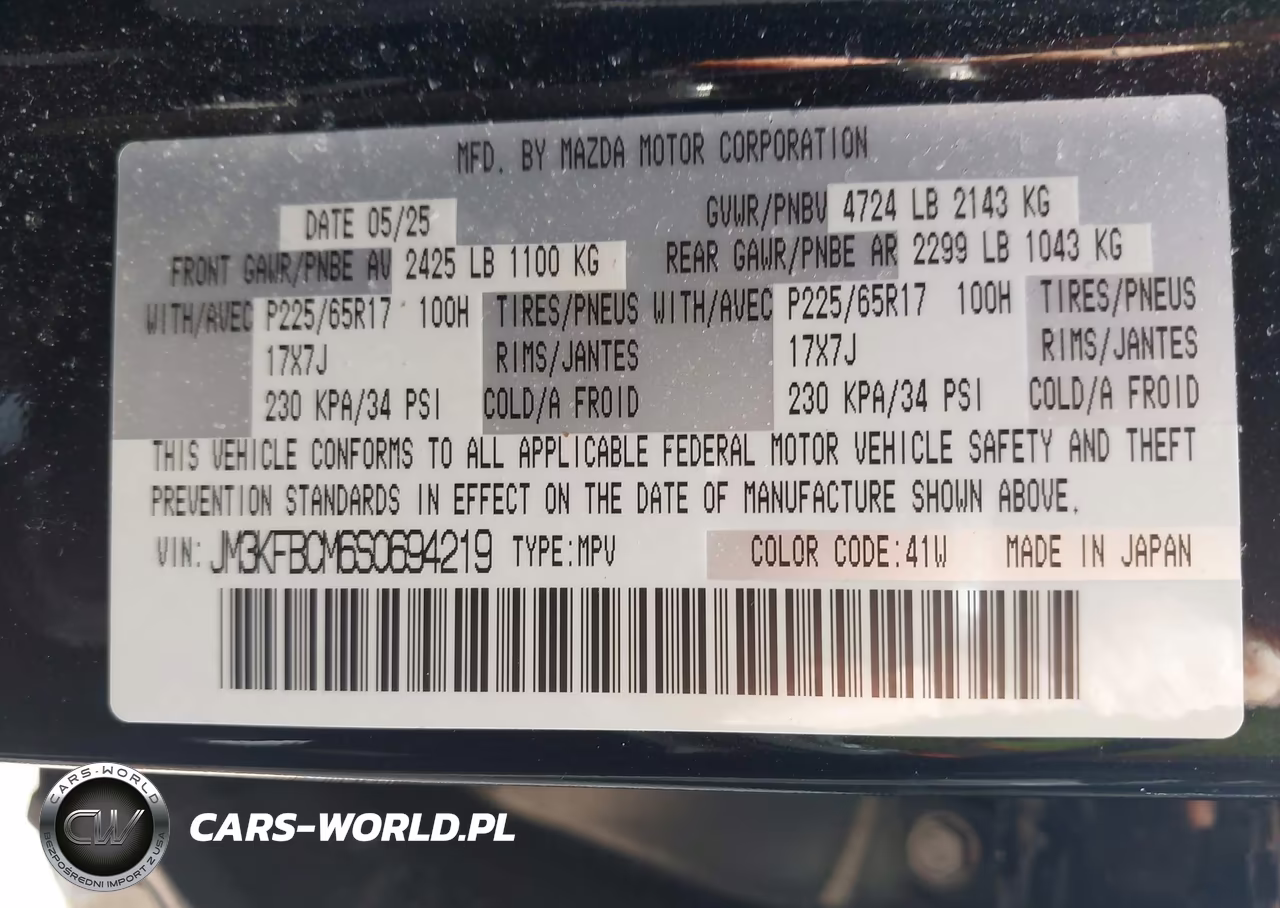 2025 Mazda Cx-5 2.5 S Preferred VIN:JM3KFBCM6S0694219 - 9