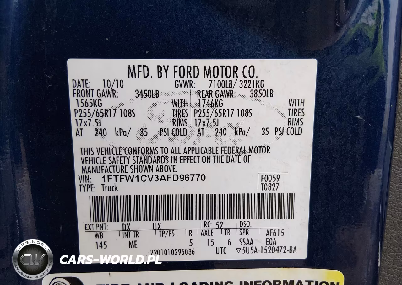 2010 Ford F-150 Fx2 Sport-Harley-Davidson-King Ranch-Lariat-Platinum-Xl-Xlt VIN:1FTFW1CV3AFD96770 - 9