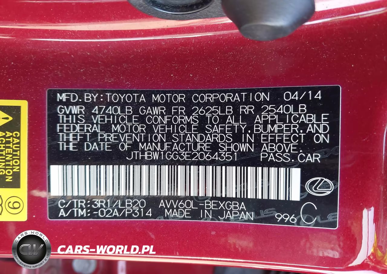 2014 Lexus Es 300H VIN:JTHBW1GG3E2064351 - 9