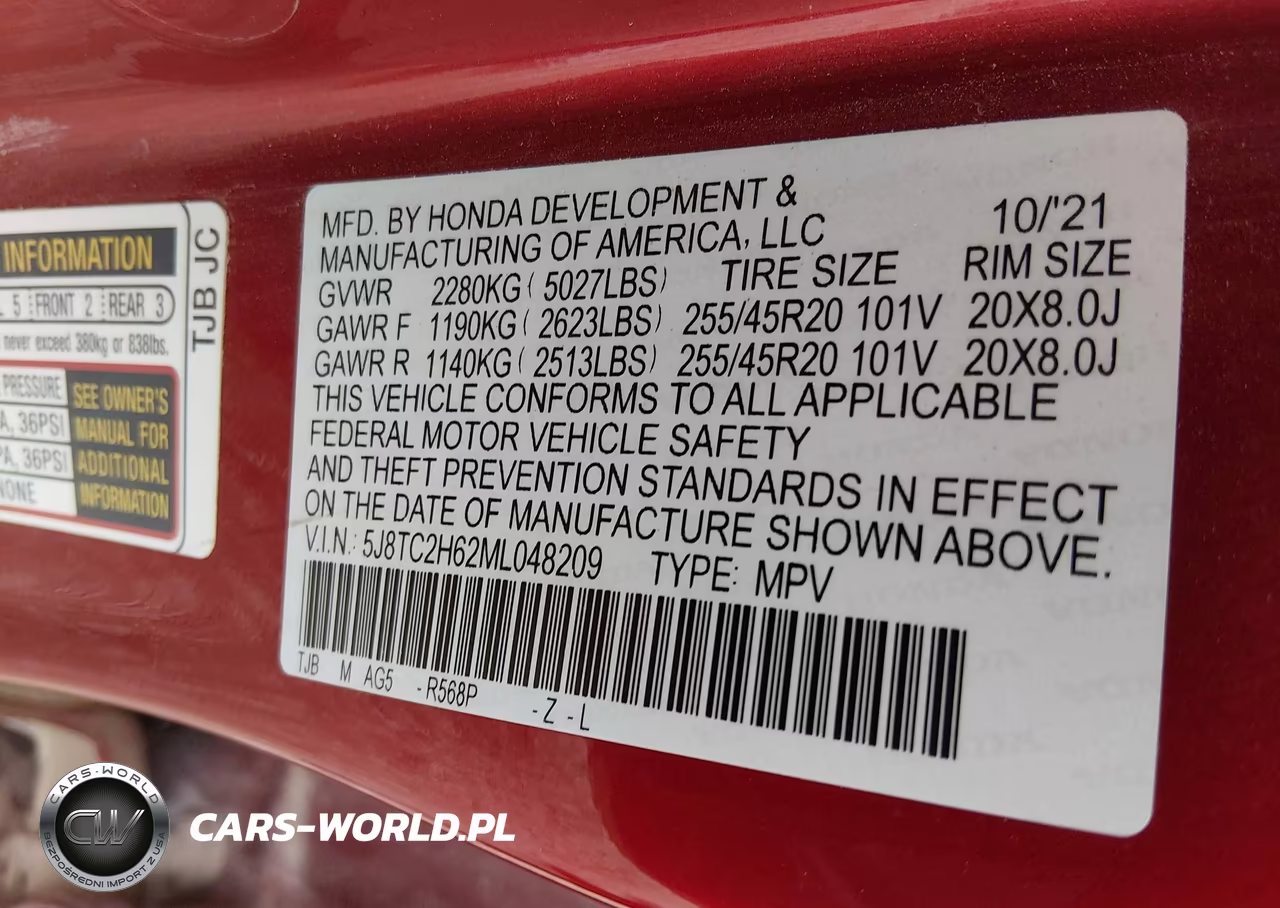 2021 Acura Rdx A-Spec Package VIN:5J8TC2H62ML048209 - 9