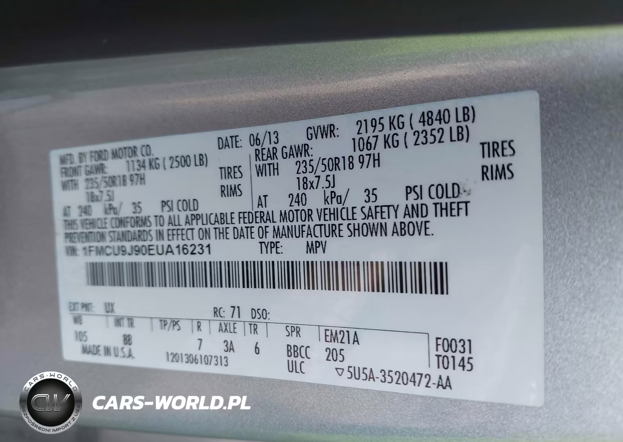 2014 Ford Escape Titanium VIN:1FMCU9J90EUA16231 - 9