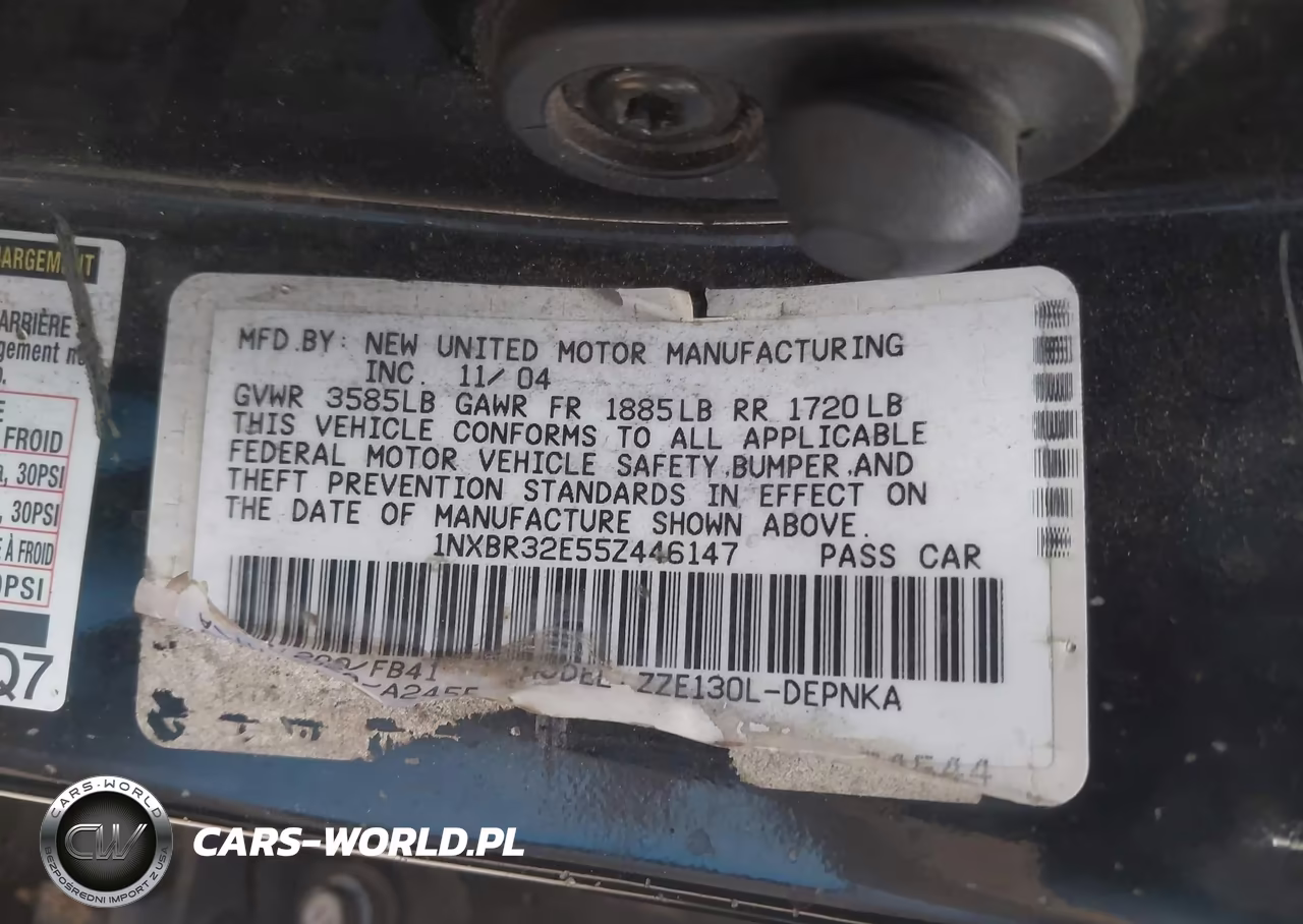 2005 Toyota Corolla Le VIN:1NXBR32E55Z446147 - 9