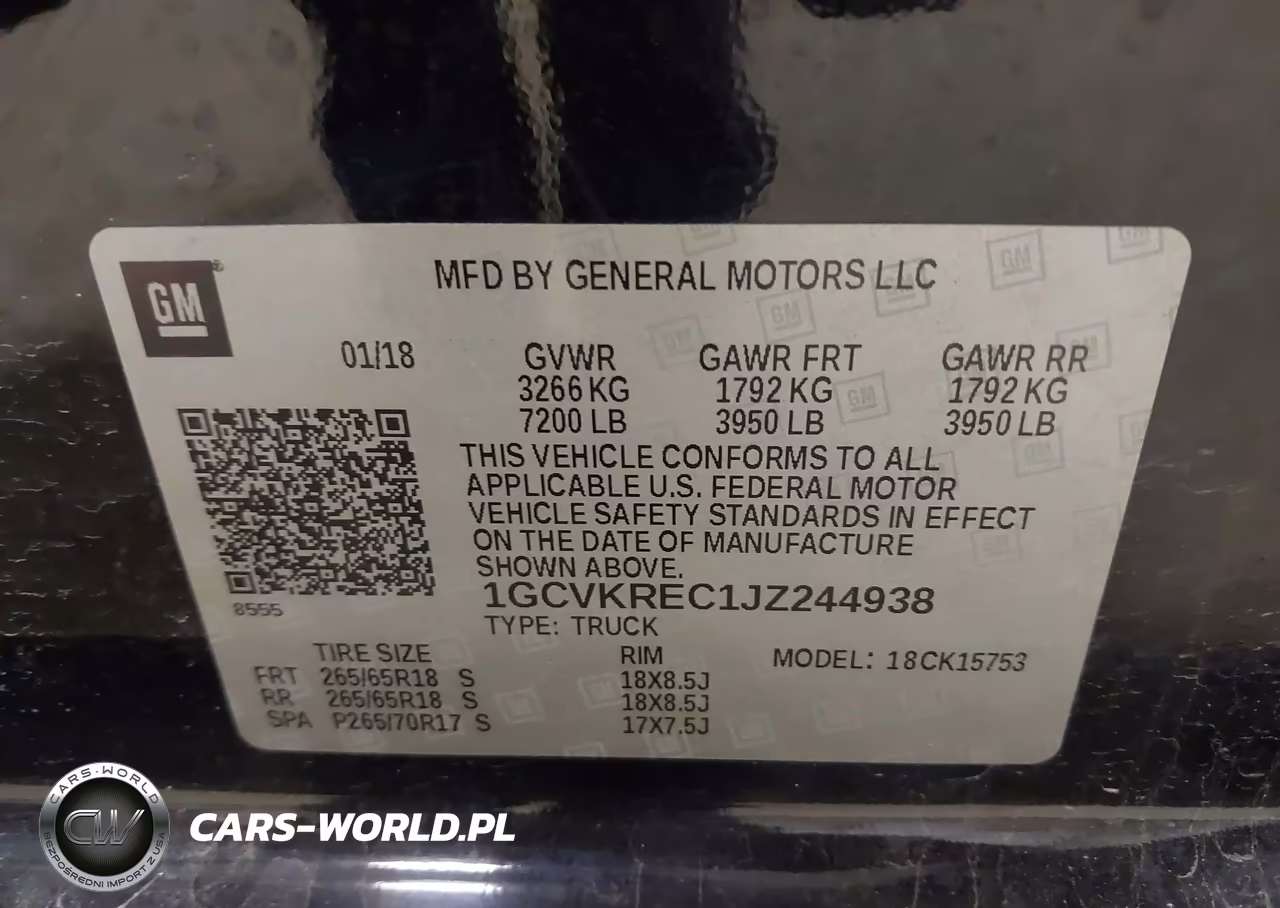 2018 Chevrolet Silverado 1500 2Lt VIN:1GCVKREC1JZ244938 - 9