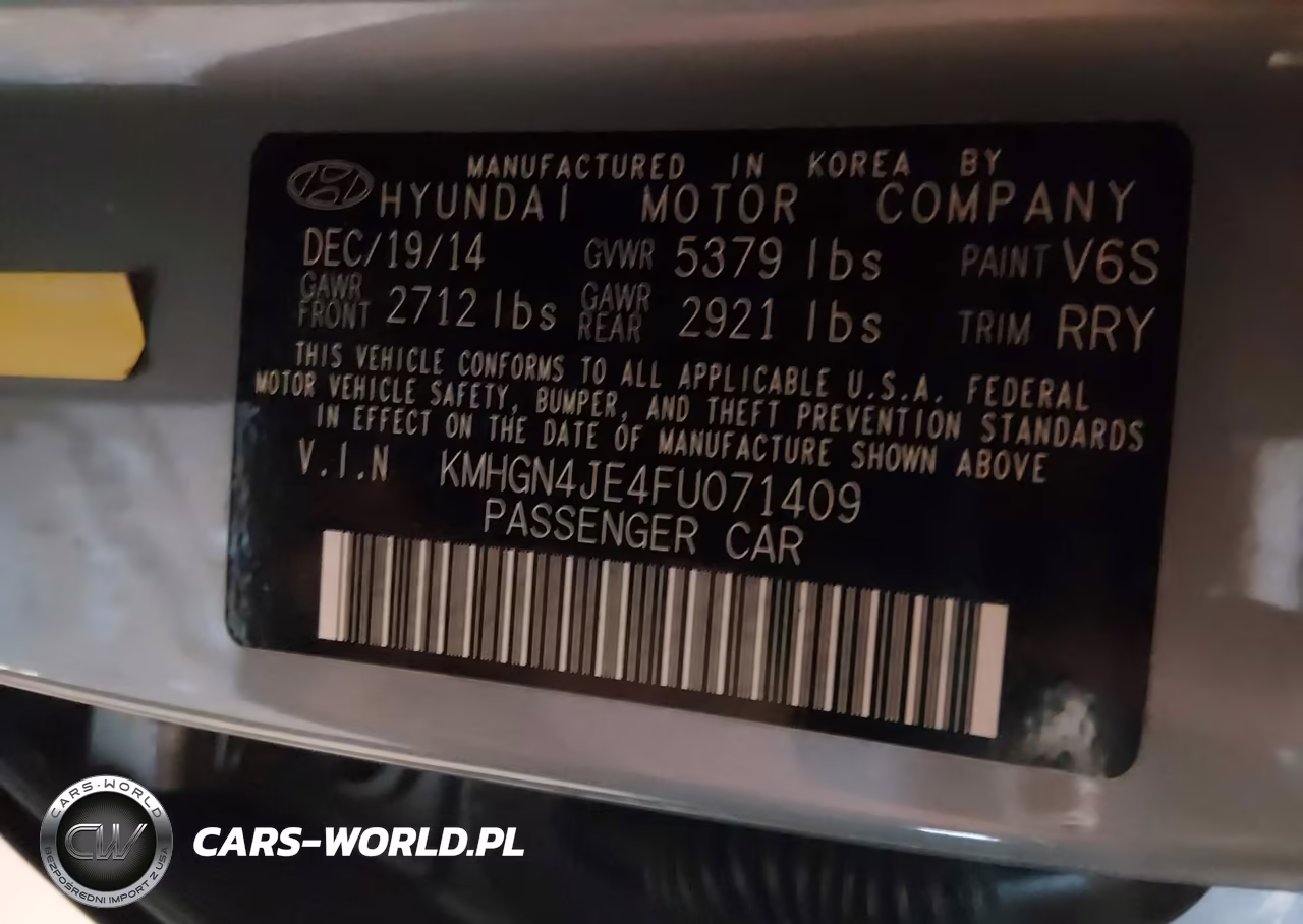 2015 Hyundai Genesis 3.8 VIN:KMHGN4JE4FU071409 - 9