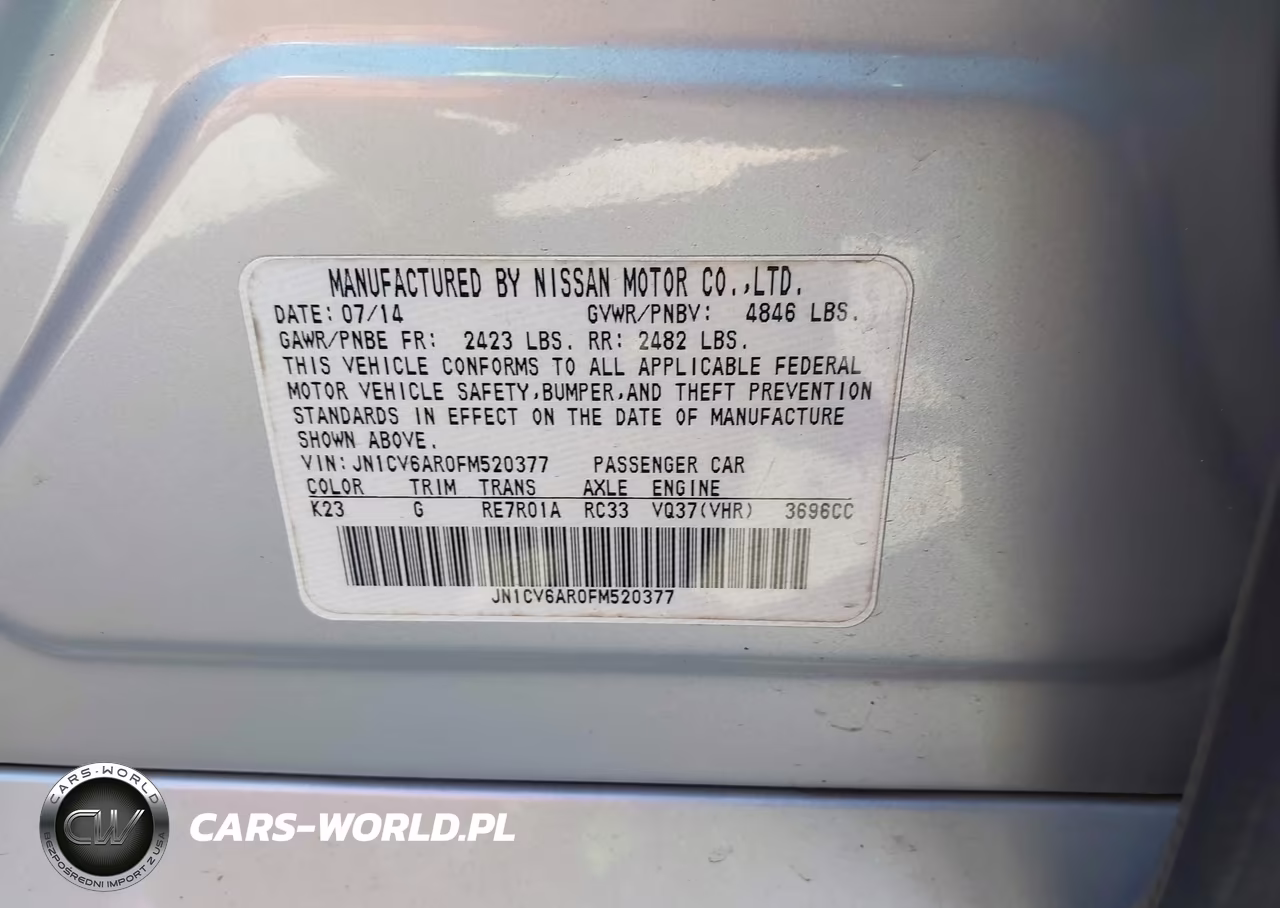 2015 Infiniti Q40 VIN:JN1CV6AR0FM520377 - 9
