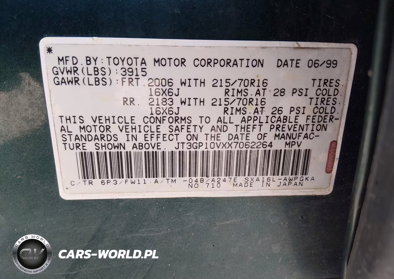 1999 Toyota Rav4 VIN:JT3GP10VXX7062264 - 9