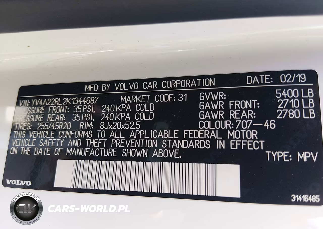 2019 Volvo Xc60 T6 Inscription VIN:YV4A22RL2K1344687 - 9
