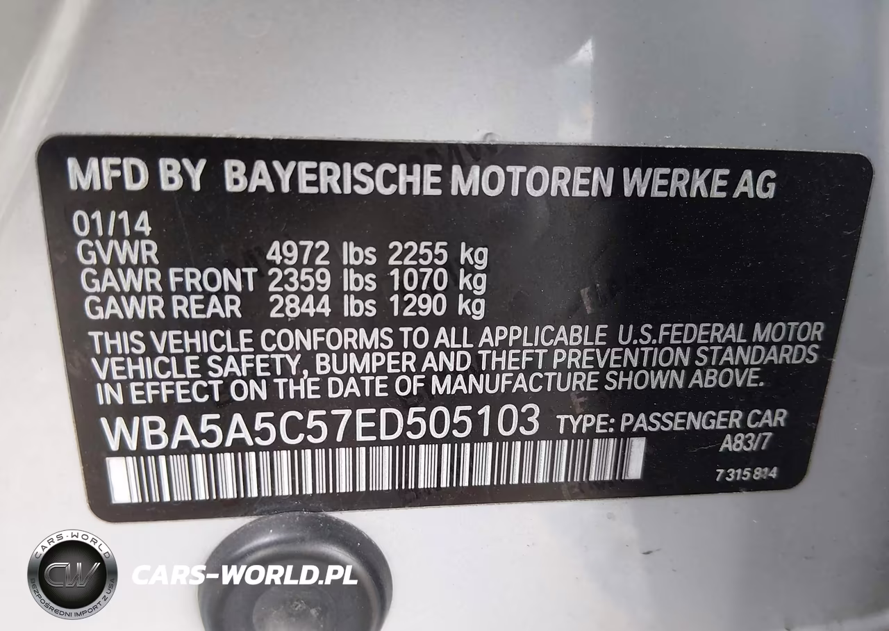 2014 BMW 528I VIN:WBA5A5C57ED505103 - 9