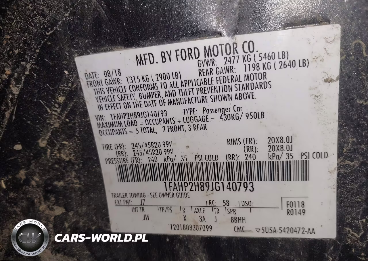 2018 Ford Taurus Sel VIN:1FAHP2H89JG140793 - 9