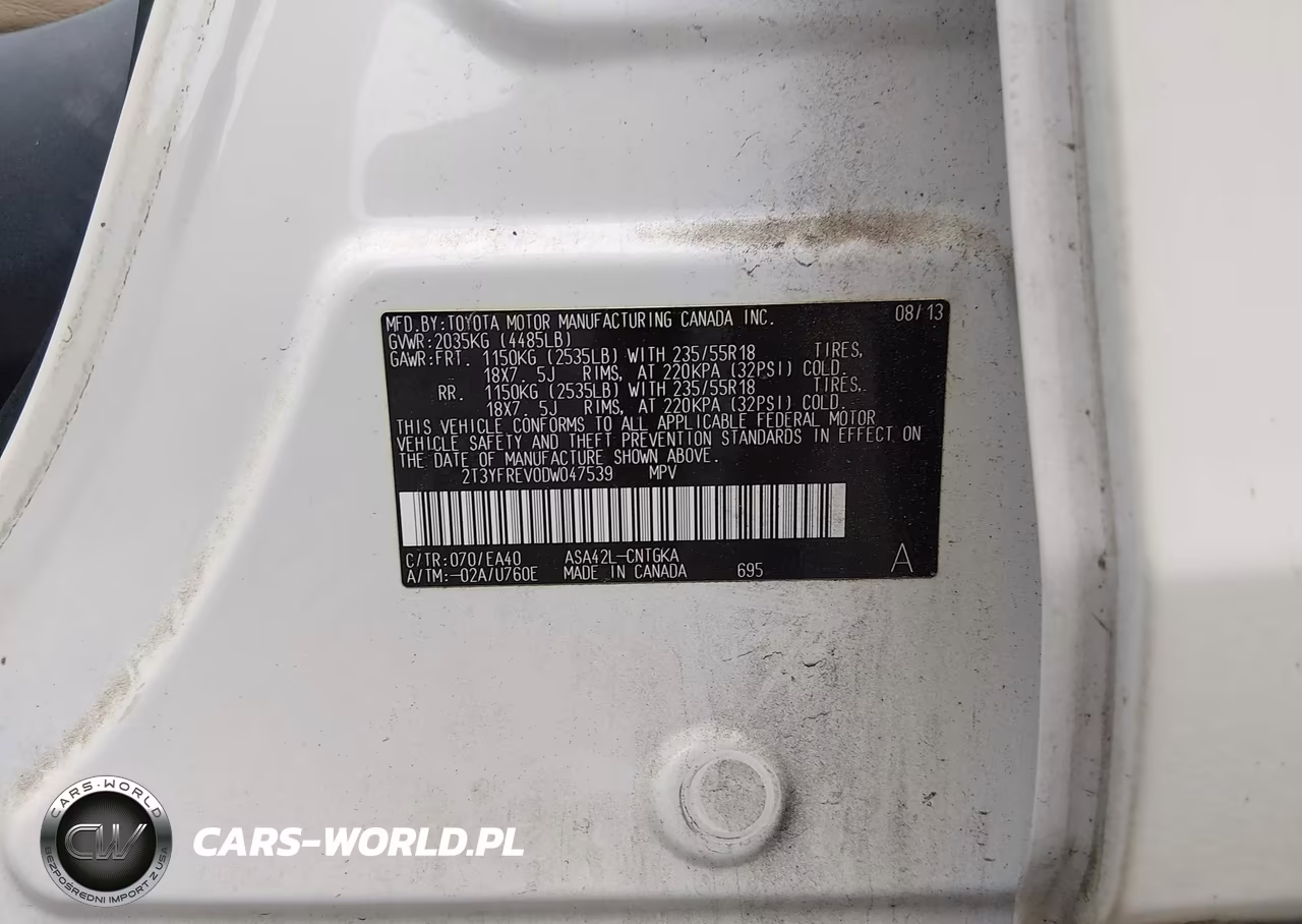 2013 Toyota Rav4 Limited VIN:2T3YFREV0DW047539 - 9