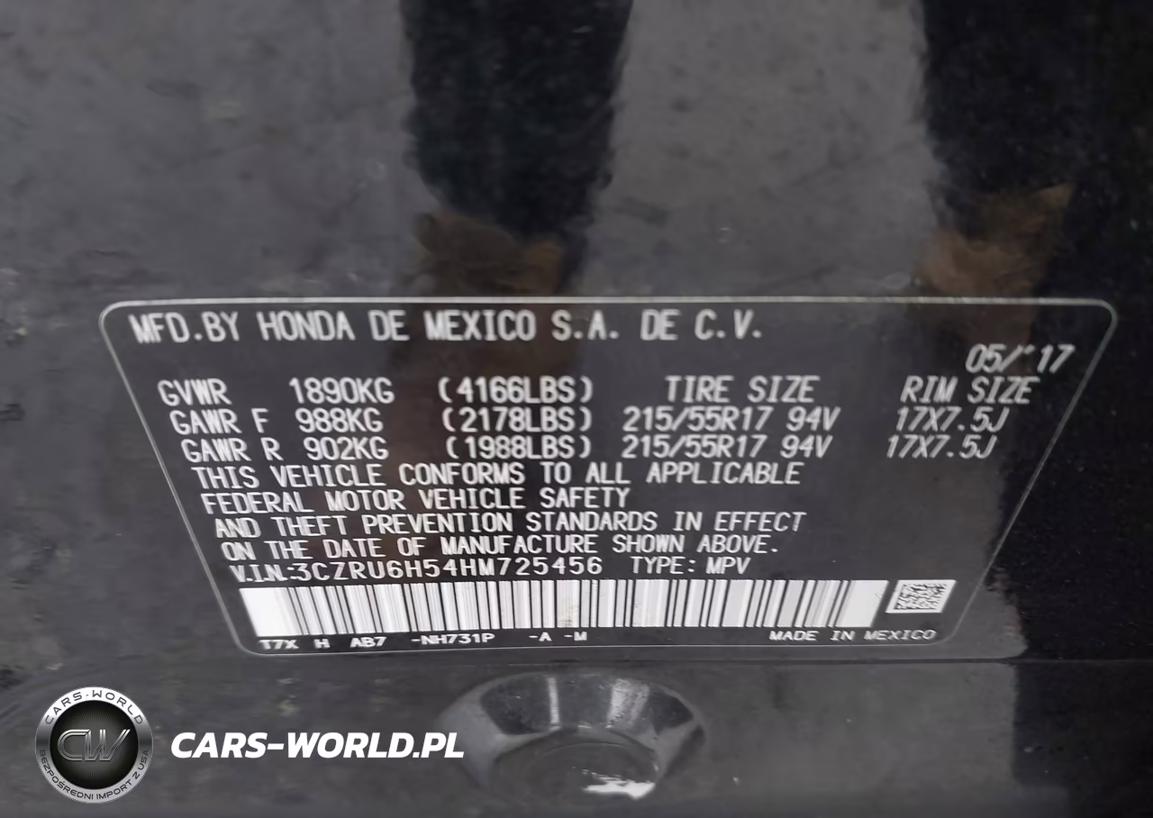2017 Honda Hr-V Ex VIN:3CZRU6H54HM725456 - 9