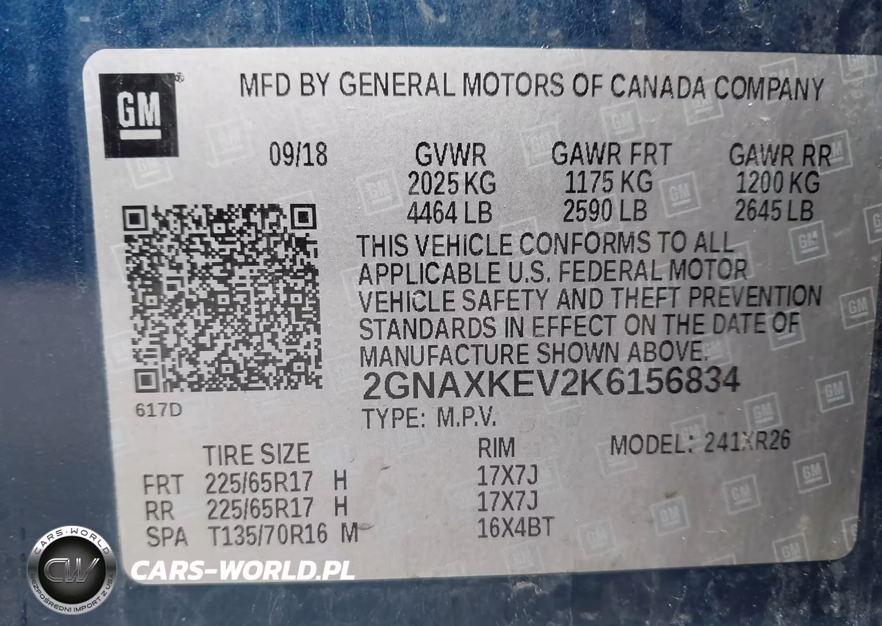 2019 Chevrolet Equinox Lt VIN:2GNAXKEV2K6156834 - 9