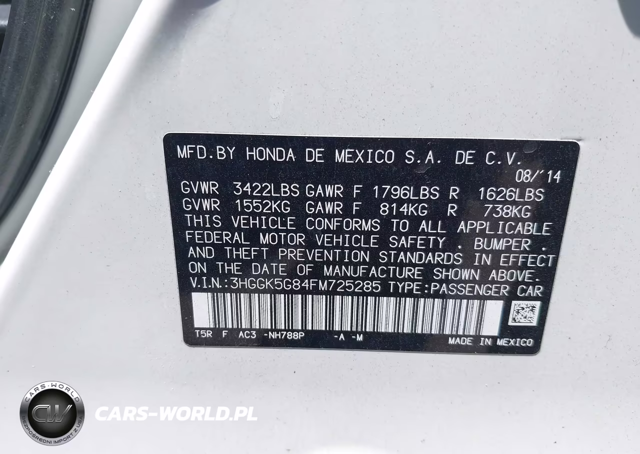 2015 Honda Fit Ex VIN:3HGGK5G84FM725285 - 9