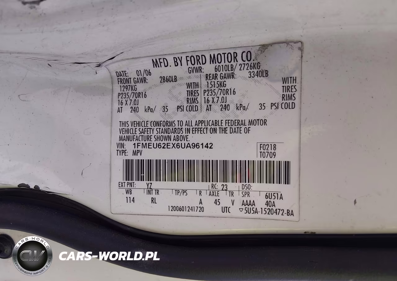 2006 Ford Explorer Xls VIN:1FMEU62EX6UA96142 - 9