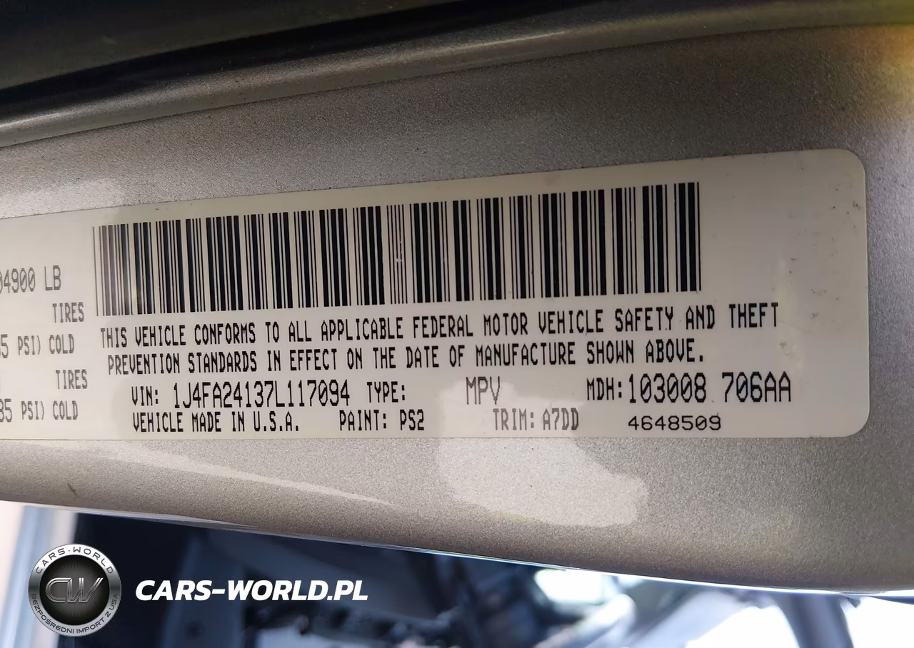 2007 Jeep Wrangler X VIN:1J4FA24137L117094 - 9