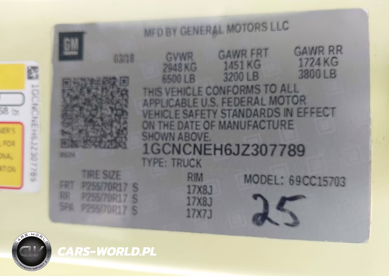 2018 Chevrolet Silverado 1500 Wt VIN:1GCNCNEH6JZ307789 - 9