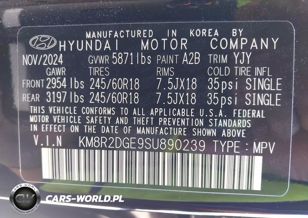 2025 Hyundai Palisade Sel VIN:KM8R2DGE9SU890239 - 9