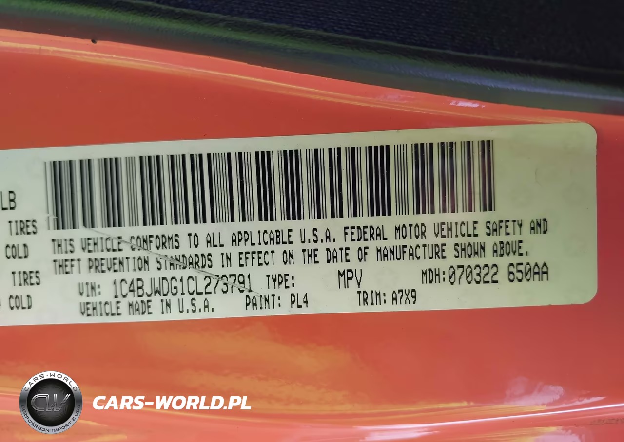 2012 Jeep Wrangler Unlimited Sport VIN:1C4BJWDG1CL273791 - 9