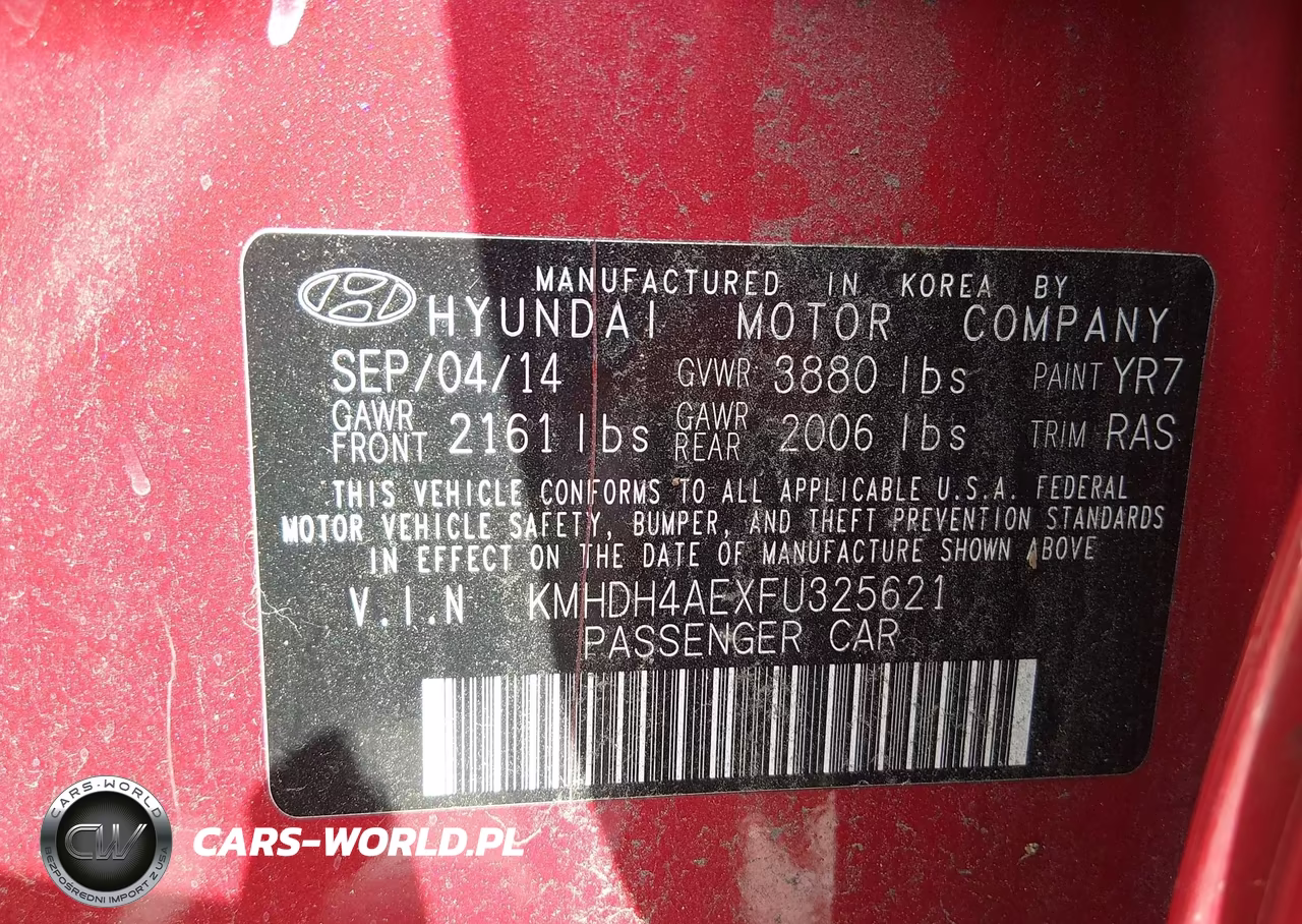 2015 Hyundai Elantra Se VIN:KMHDH4AEXFU325621 - 9