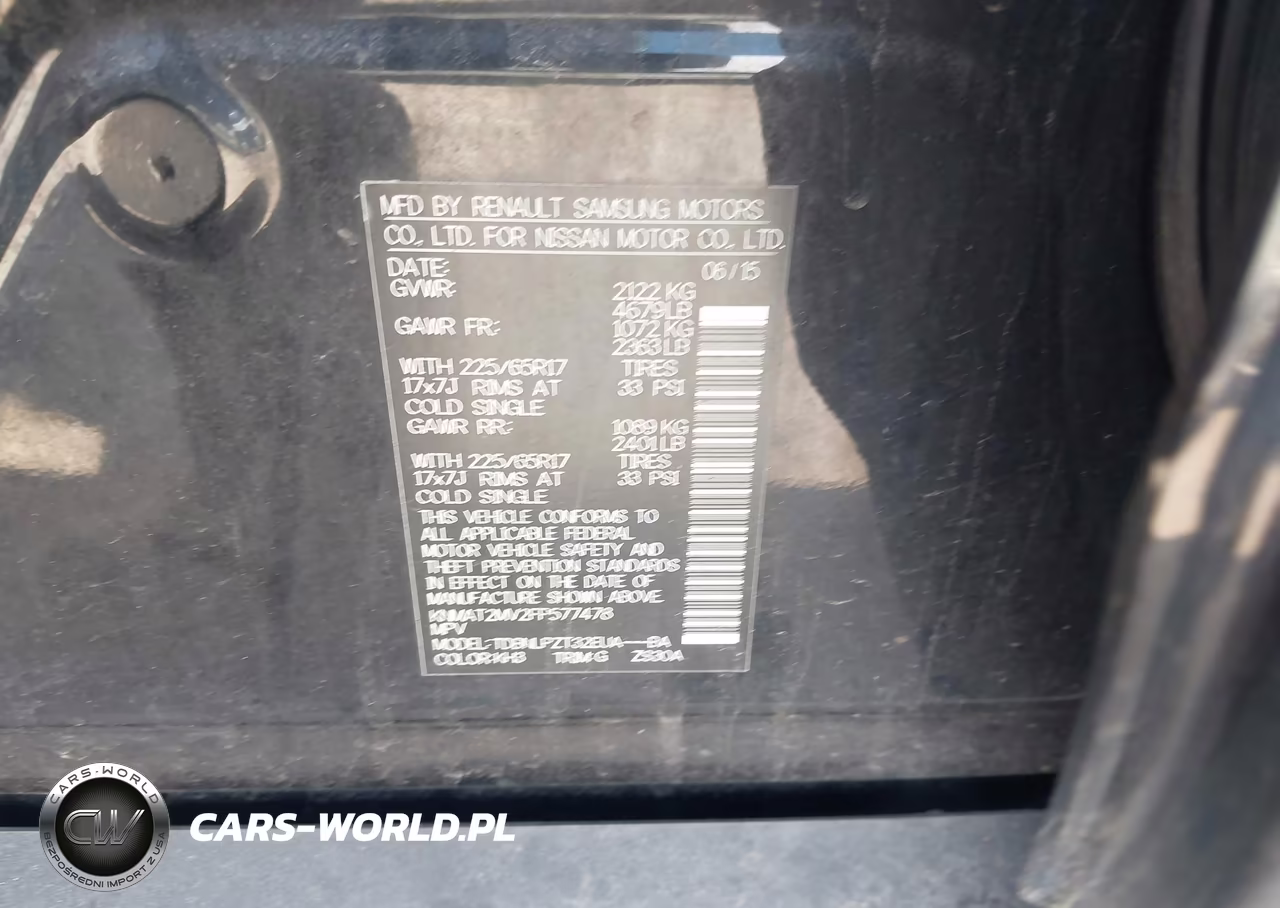 2015 Nissan Rogue S VIN:KNMAT2MV2FP577478 - 9