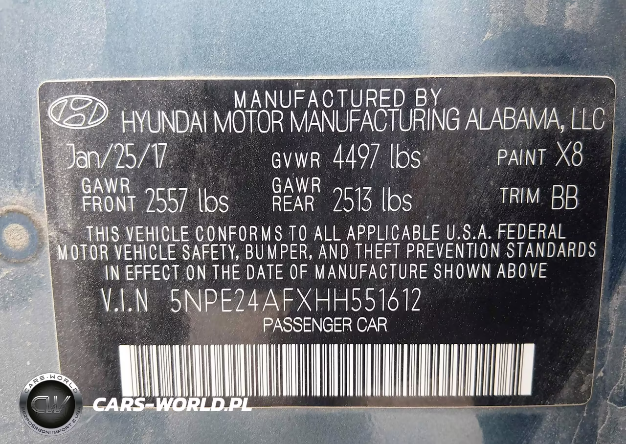 2017 Hyundai Sonata Se VIN:5NPE24AFXHH551612 - 9