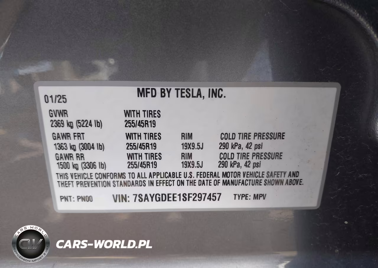 2025 Tesla Model Y Long Range Dual Motor All-Wheel Drive VIN:7SAYGDEE1SF297457 - 9