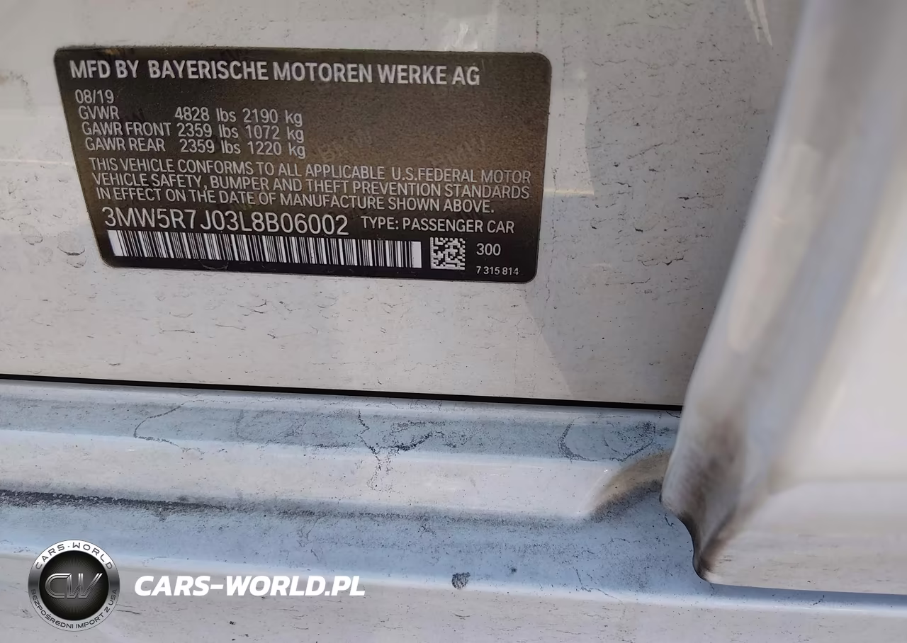 2020 BMW 330I xDrive VIN:3MW5R7J03L8B06002 - 9