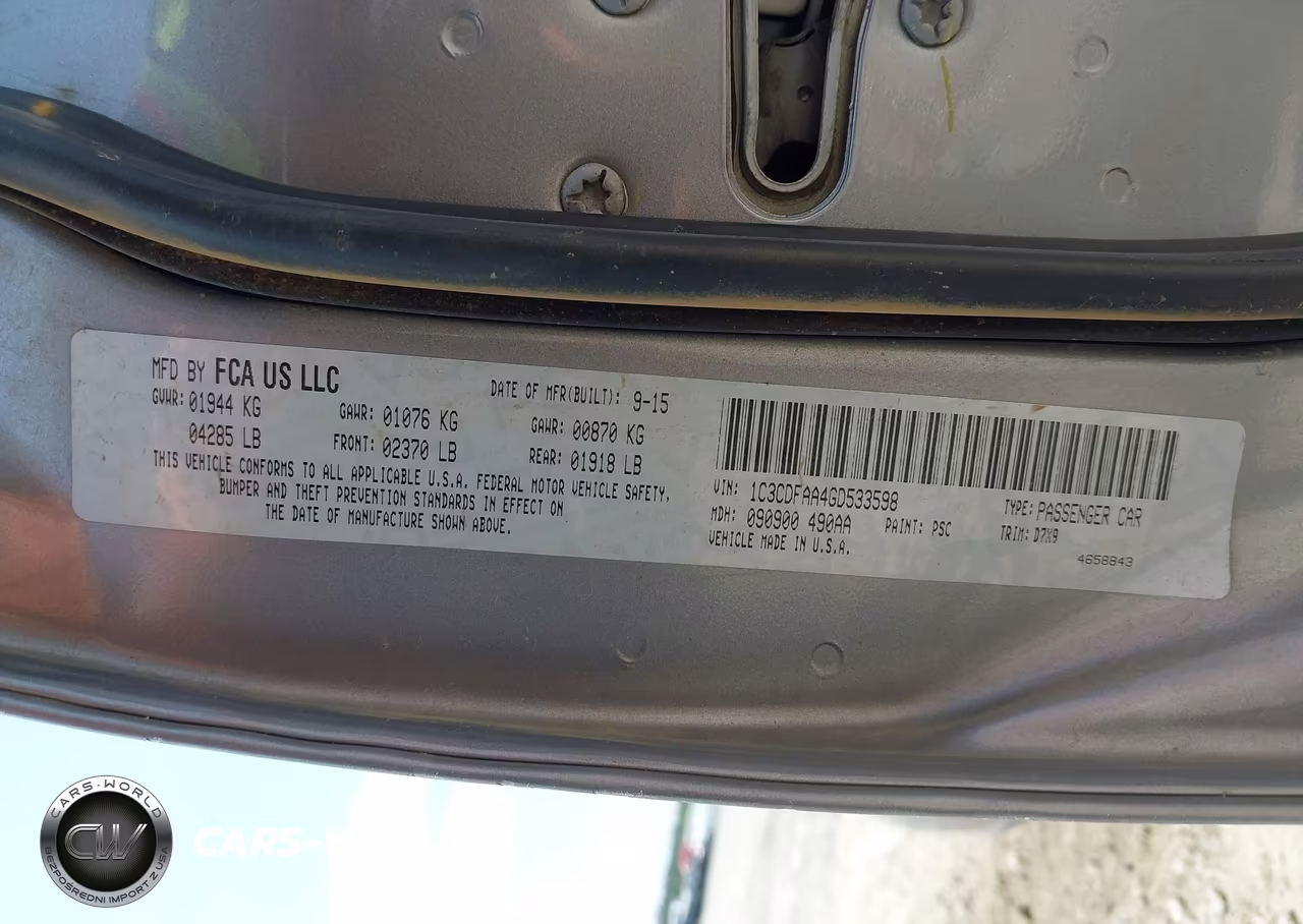 2016 Dodge Dart Se VIN:1C3CDFAA4GD533598 - 9